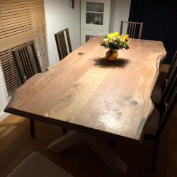 Kundenprojekt: Großer Esszimmertisch  220 x 110 x 5,5 cm aus Eiche!